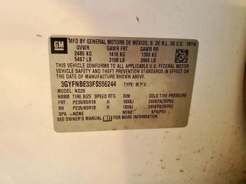 2015 CADILLAC SRX LUXURY COLLECTION  