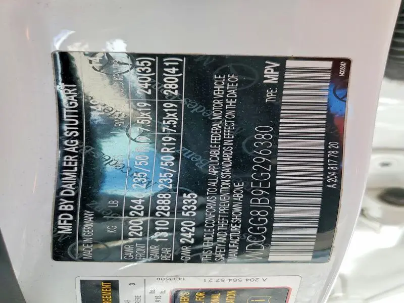 2014 MERCEDES-BENZ GLK 350 4MATIC  