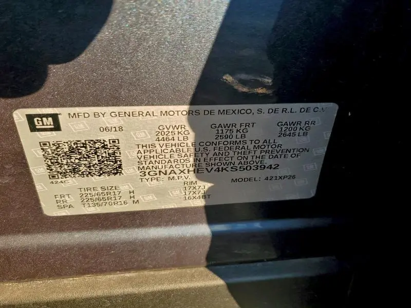 2019 CHEVROLET EQUINOX LS  