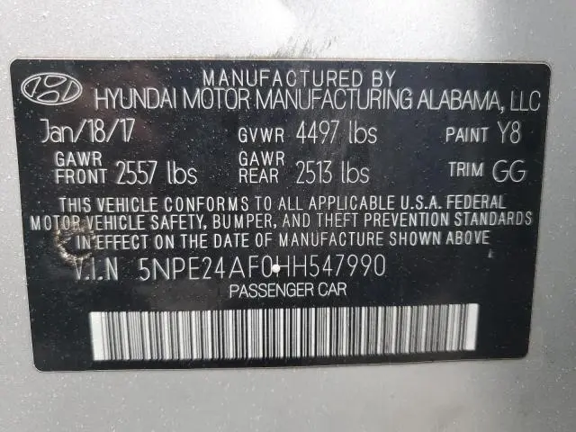 2017 HYUNDAI SONATA SE  