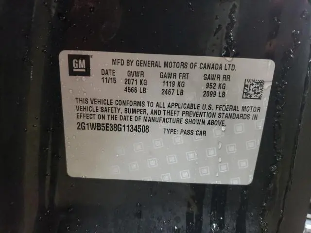 2016 CHEVROLET IMPALA LIMITED LT  