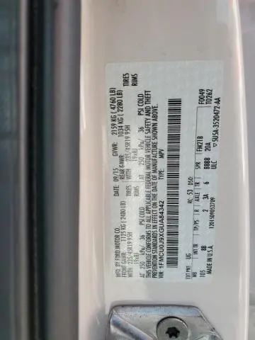 2016 FORD ESCAPE TITANIUM  