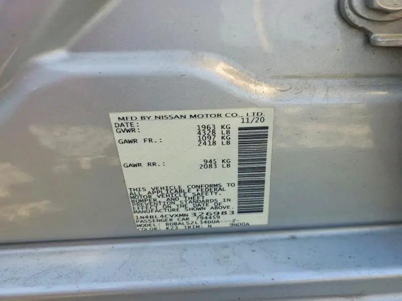 2021 NISSAN ALTIMA SR  