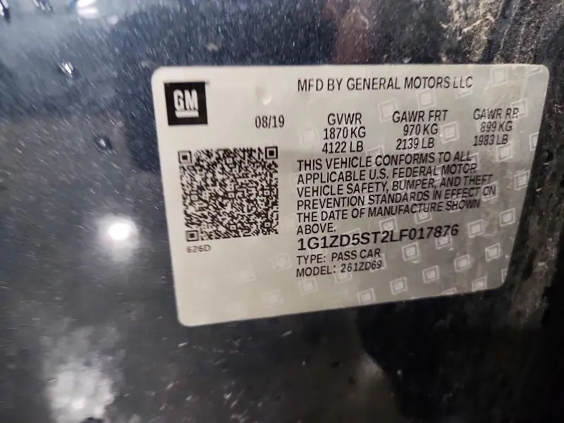 2020 CHEVROLET MALIBU LT  