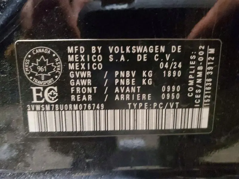 2024 VOLKSWAGEN JETTA COMFORTLINE  