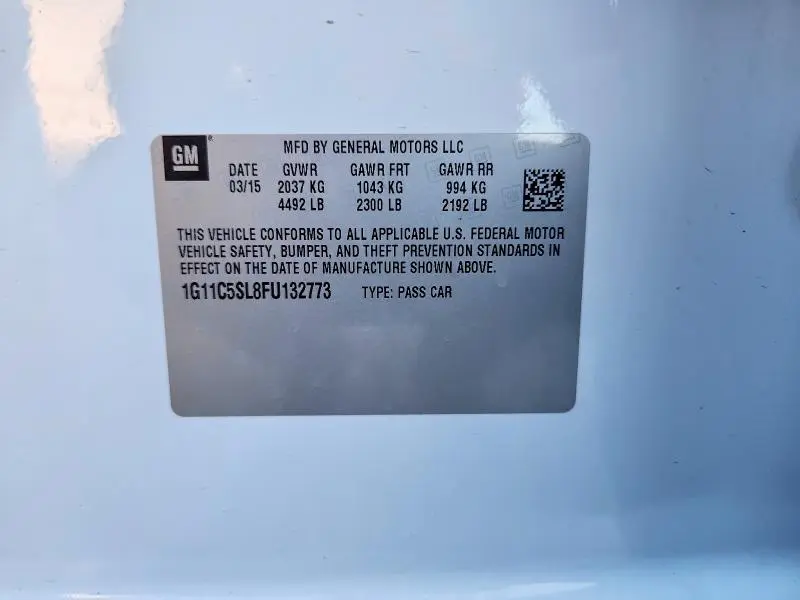 2015 CHEVROLET MALIBU 1LT  