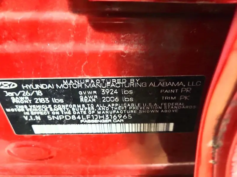 2018 HYUNDAI ELANTRA SEL  