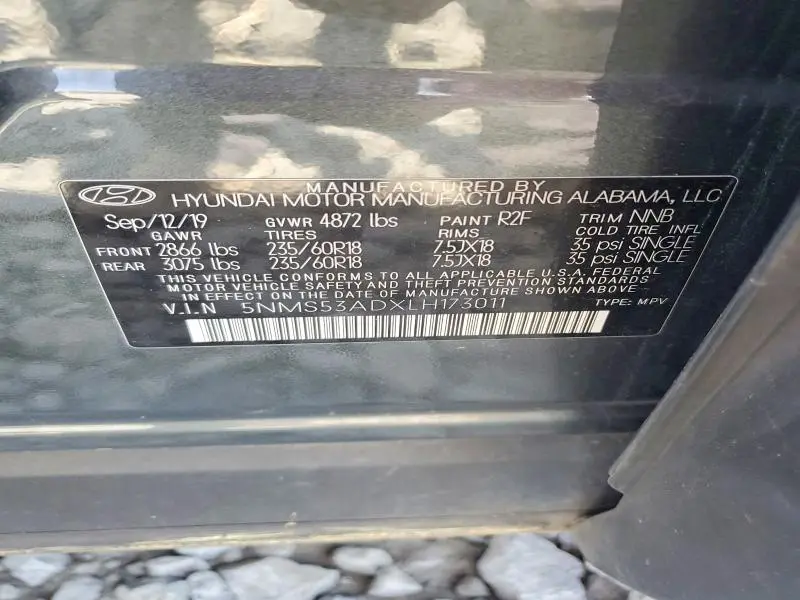 2020 HYUNDAI SANTA FE LIMITED  