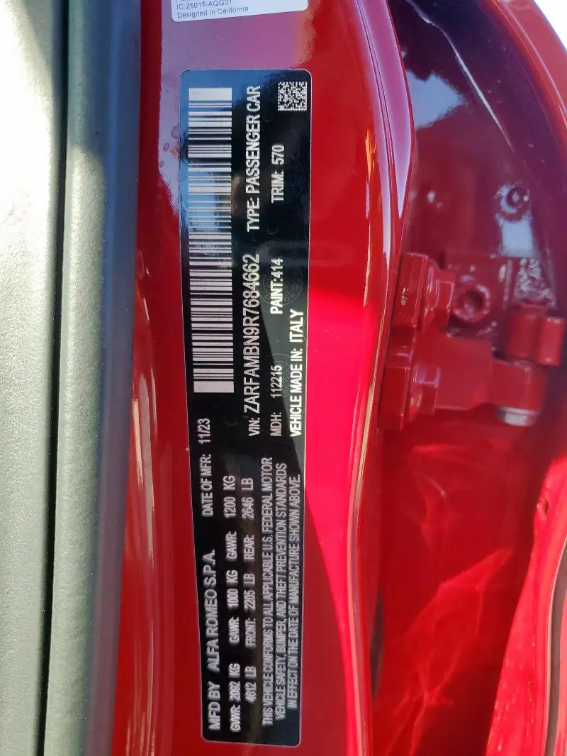 2024 ALFA ROMEO GIULIA TI  