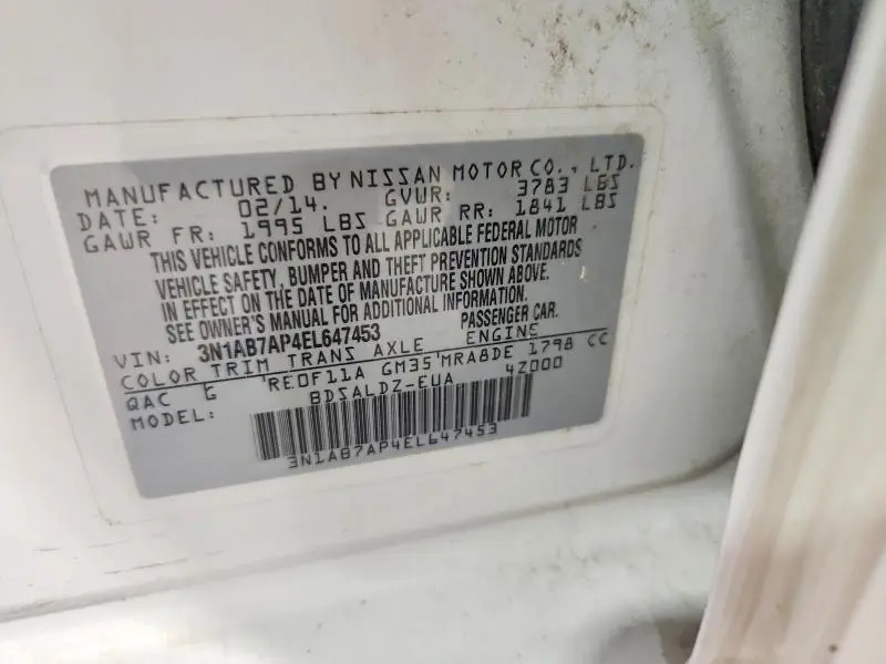 2014 NISSAN SENTRA SV  