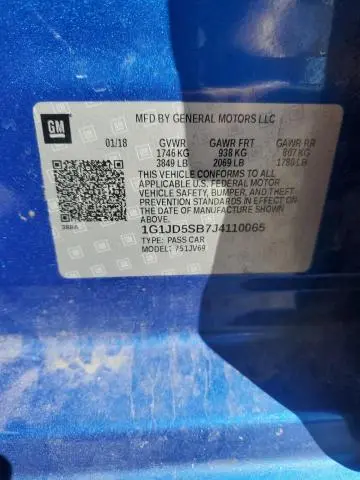 2018 CHEVROLET SONIC LT  