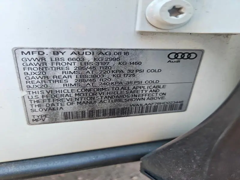 2017 AUDI Q7 PREMIUM PLUS  