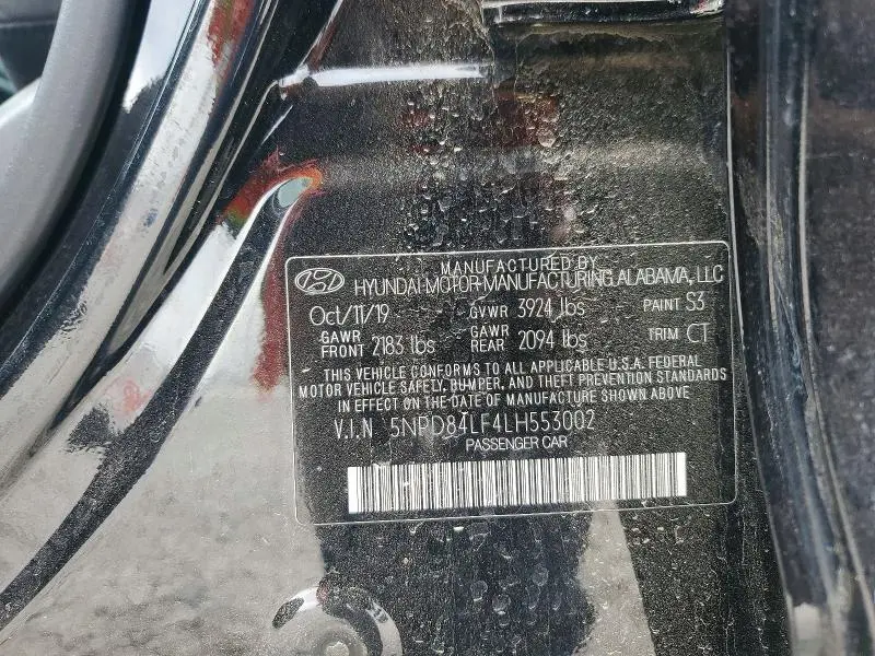 2020 HYUNDAI ELANTRA SEL  