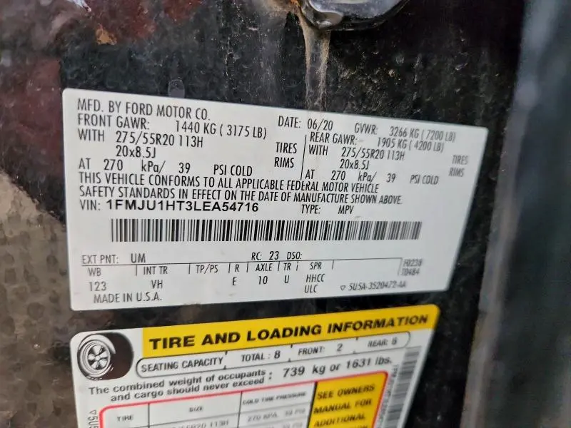 2020 FORD EXPEDITION XLT  