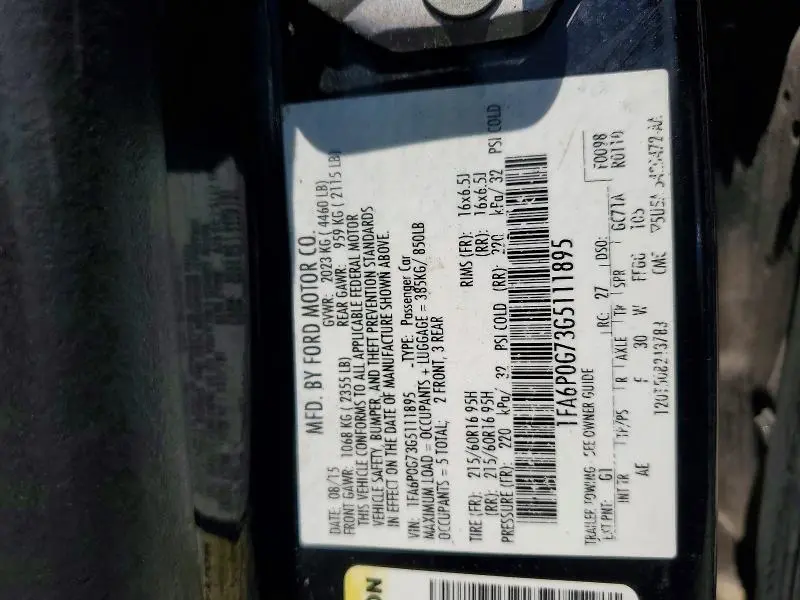 2016 FORD FUSION S  