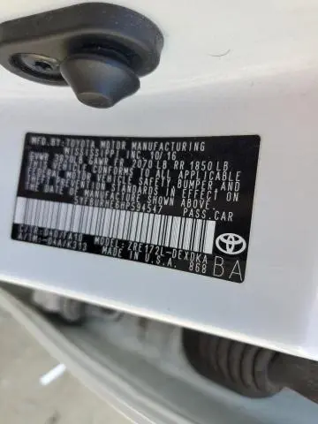 2017 TOYOTA COROLLA L  