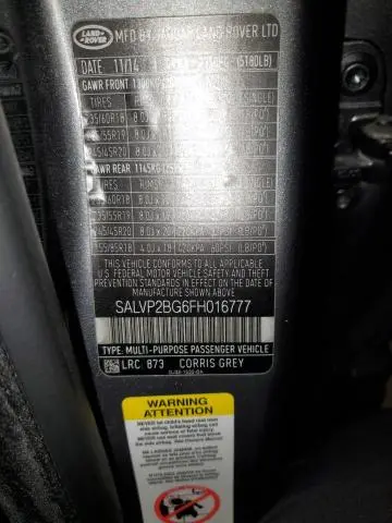 2015 LAND ROVER RANGE ROVER EVOQUE PURE PLUS  