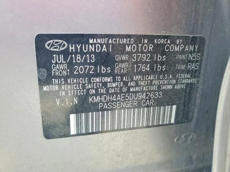 2013 HYUNDAI ELANTRA GLS  