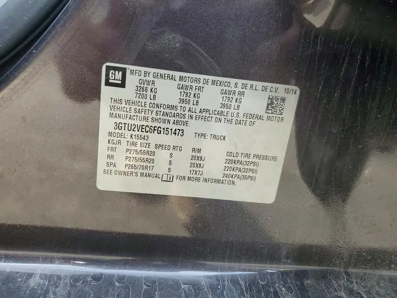 2015 GMC SIERRA K1500 SLT  