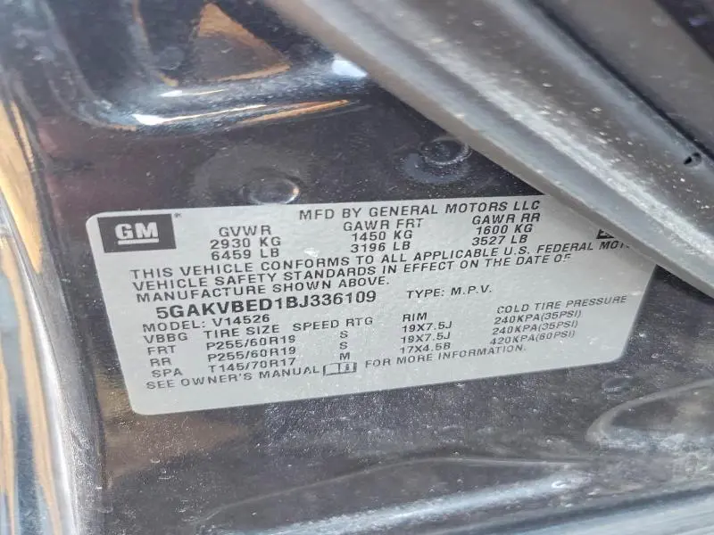 2011 BUICK ENCLAVE CXL  