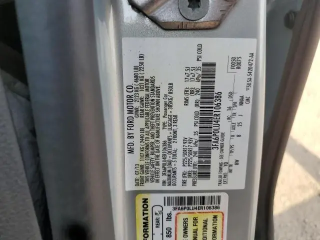 2014 FORD FUSION SE HYBRID  