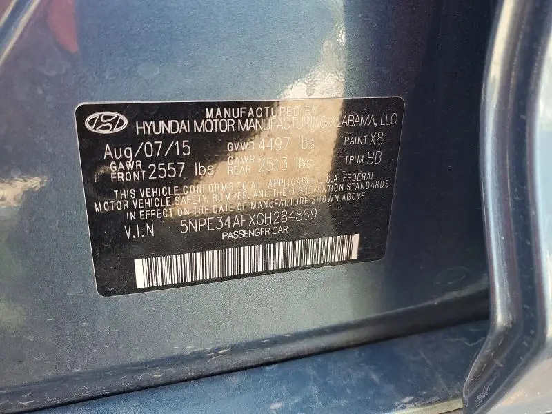 2016 HYUNDAI SONATA LIMITED  