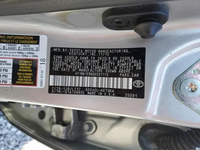 2016 TOYOTA AVALON XLE  