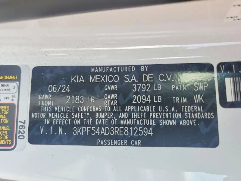 2024 KIA FORTE GT-LINE  
