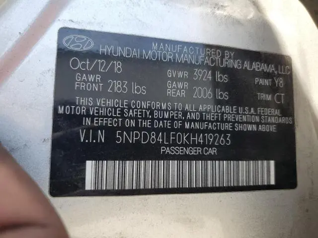 2019 HYUNDAI ELANTRA SEL  