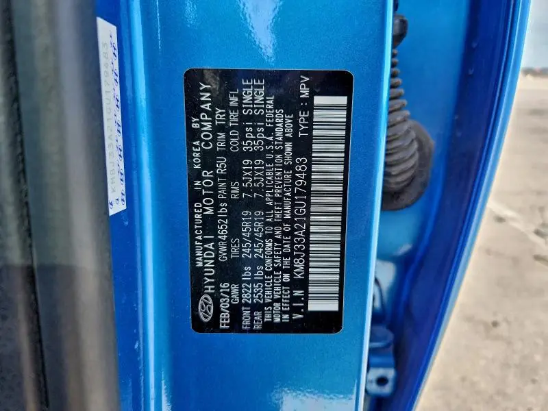 2016 HYUNDAI TUCSON LIMITED  