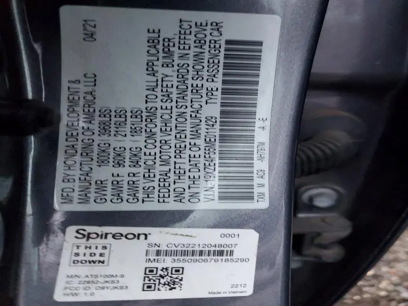 2021 HONDA INSIGHT EX  