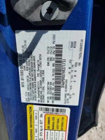2017 FORD FUSION SE