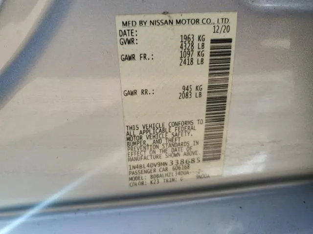 2021 NISSAN ALTIMA SV  