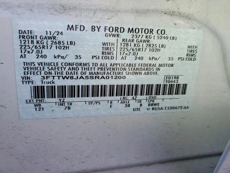 2025 FORD MAVERICK XLT  