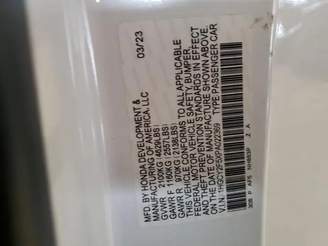 2023 HONDA ACCORD HYBRID SPORT  