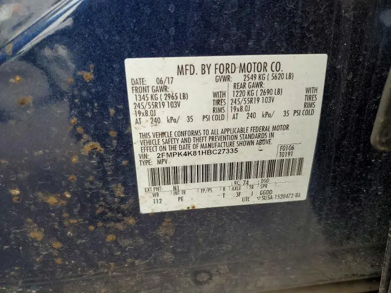 2017 FORD EDGE TITANIUM  