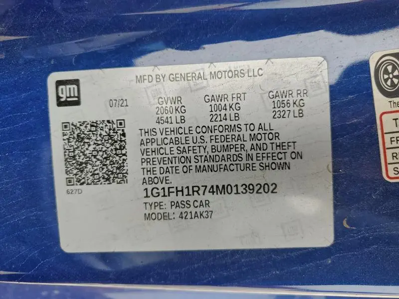 2021 CHEVROLET CAMARO SS  