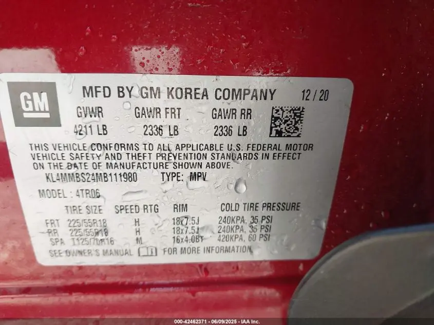 2021 BUICK ENCORE GX FWD PREFERRED