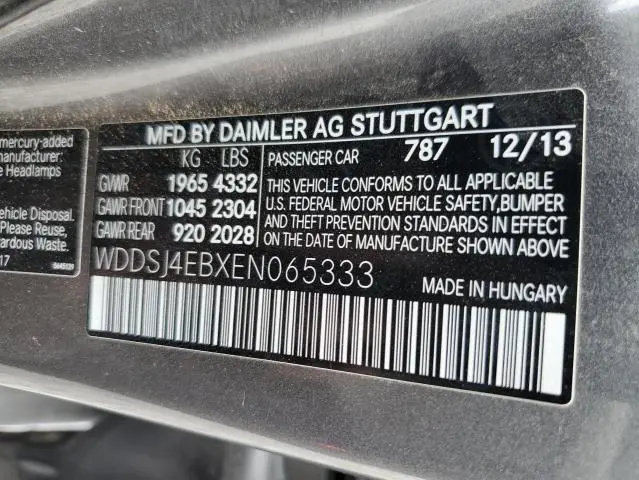 2014 MERCEDES-BENZ CLA 250