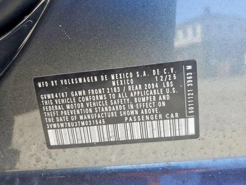 2026 VOLKSWAGEN JETTA S  