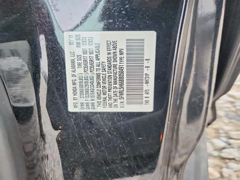 2011 HONDA ODYSSEY EXL  
