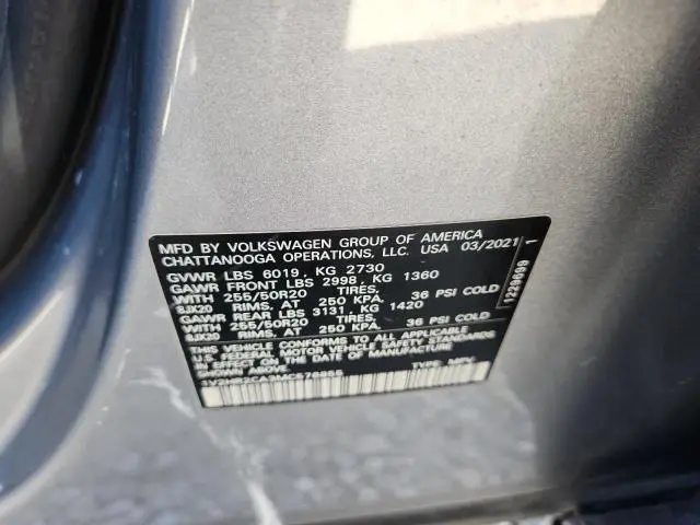 2021 VOLKSWAGEN ATLAS SE  