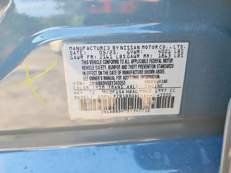 2025 NISSAN SENTRA SR  