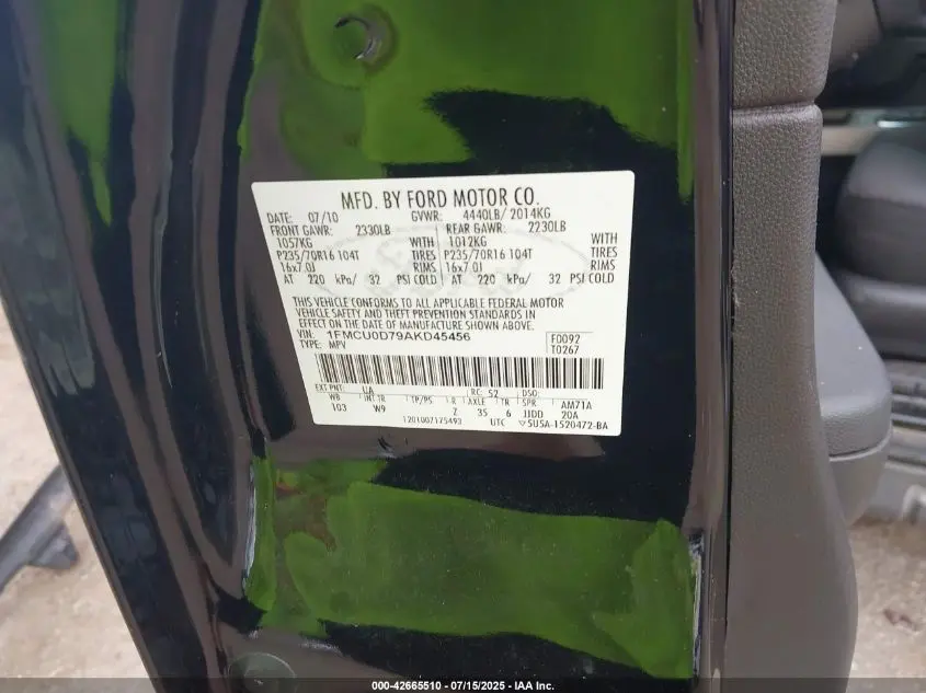 2010 FORD ESCAPE XLT