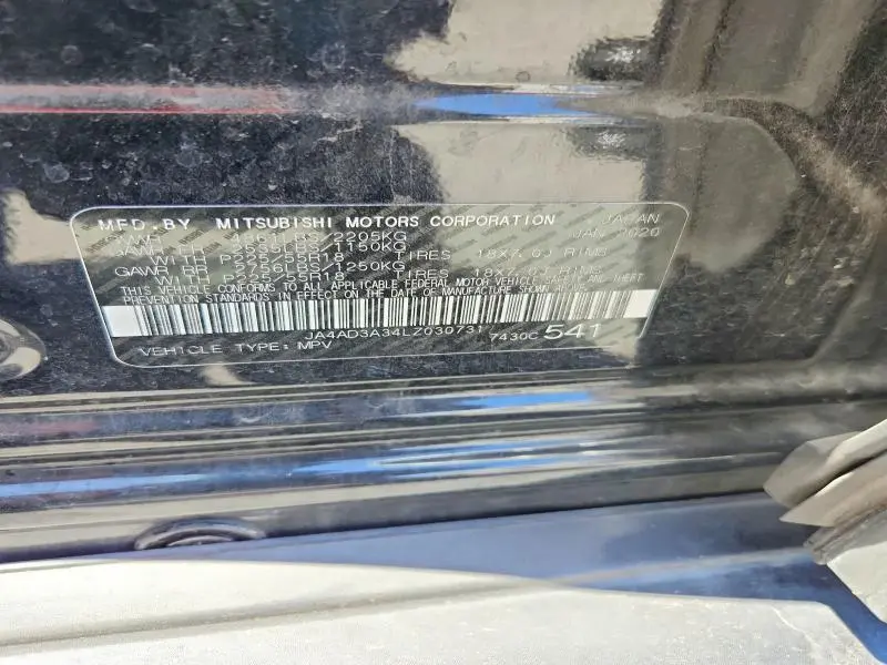 2020 MITSUBISHI OUTLANDER SE  