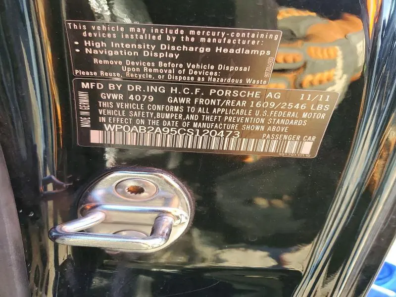 2012 PORSCHE 911 CARRERA S  