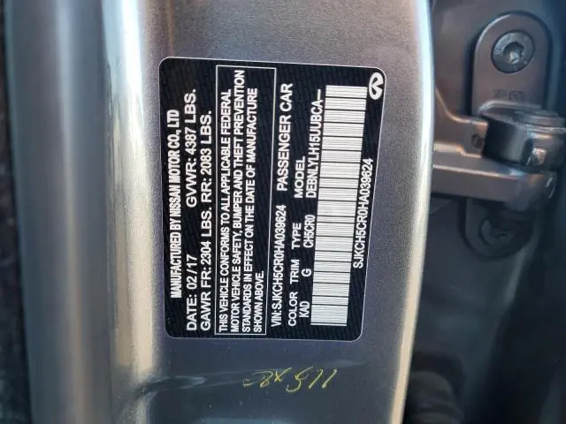 2017 INFINITI QX30 BASE  