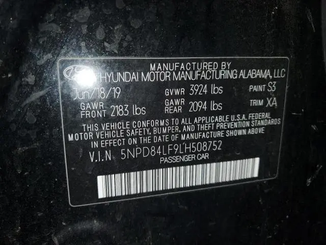2020 HYUNDAI ELANTRA SEL