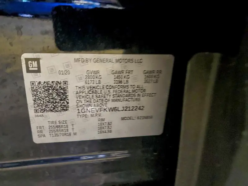 2020 CHEVROLET TRAVERSE LS  