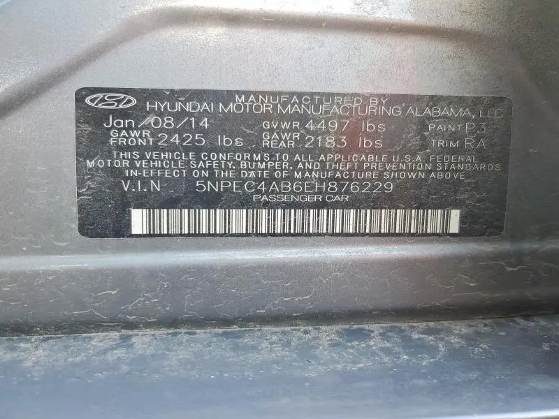 2014 HYUNDAI SONATA SE 2.0T  